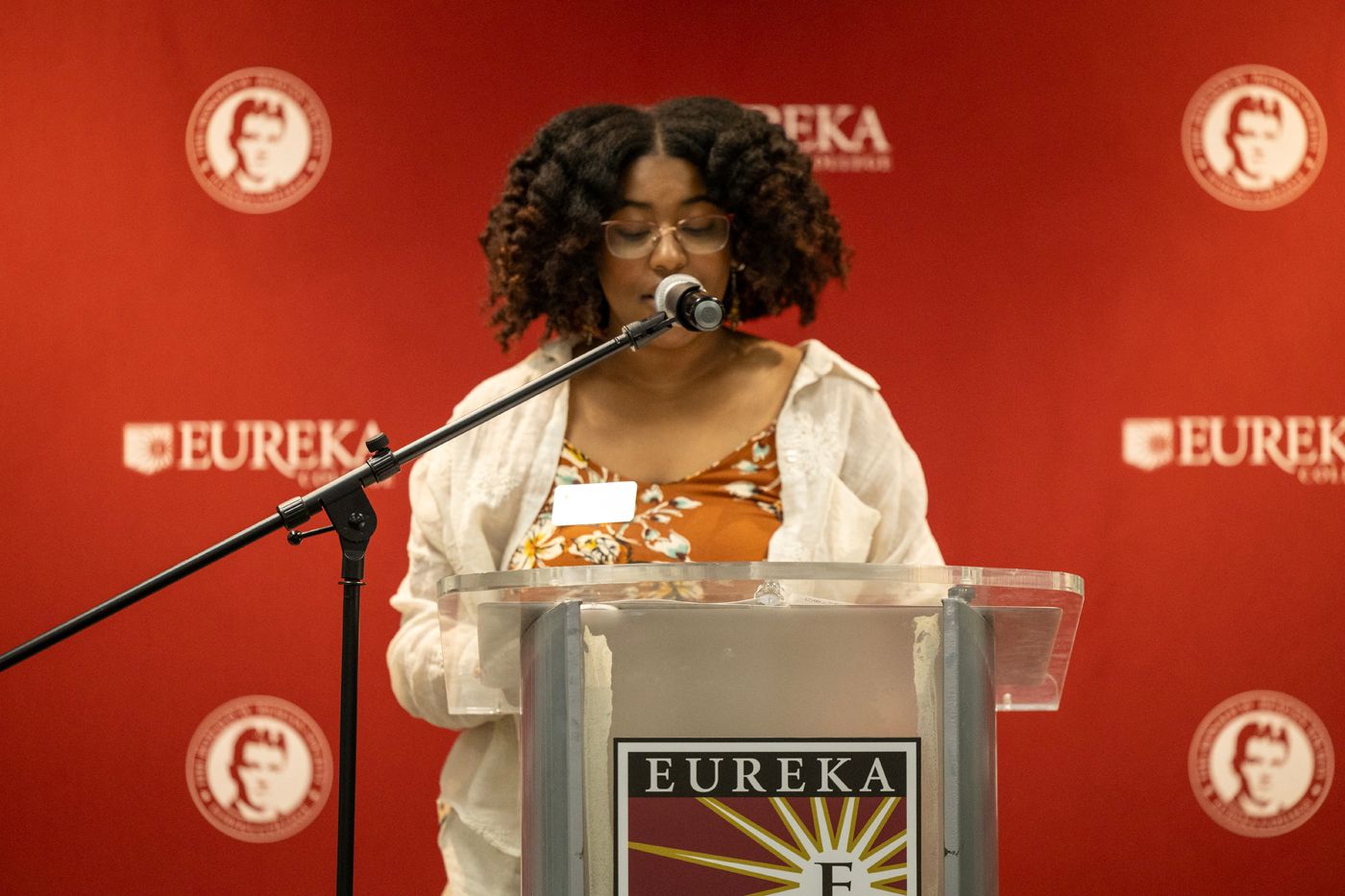 Reagan Fellow speaking at event